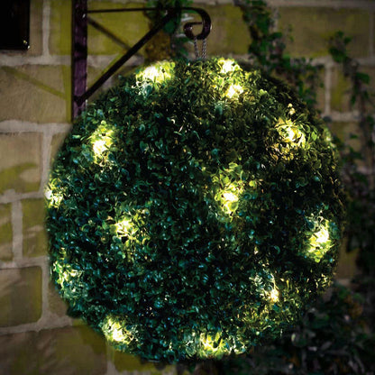 2X 28cm Solar Topiary Ball GREEN - plants - express.com
