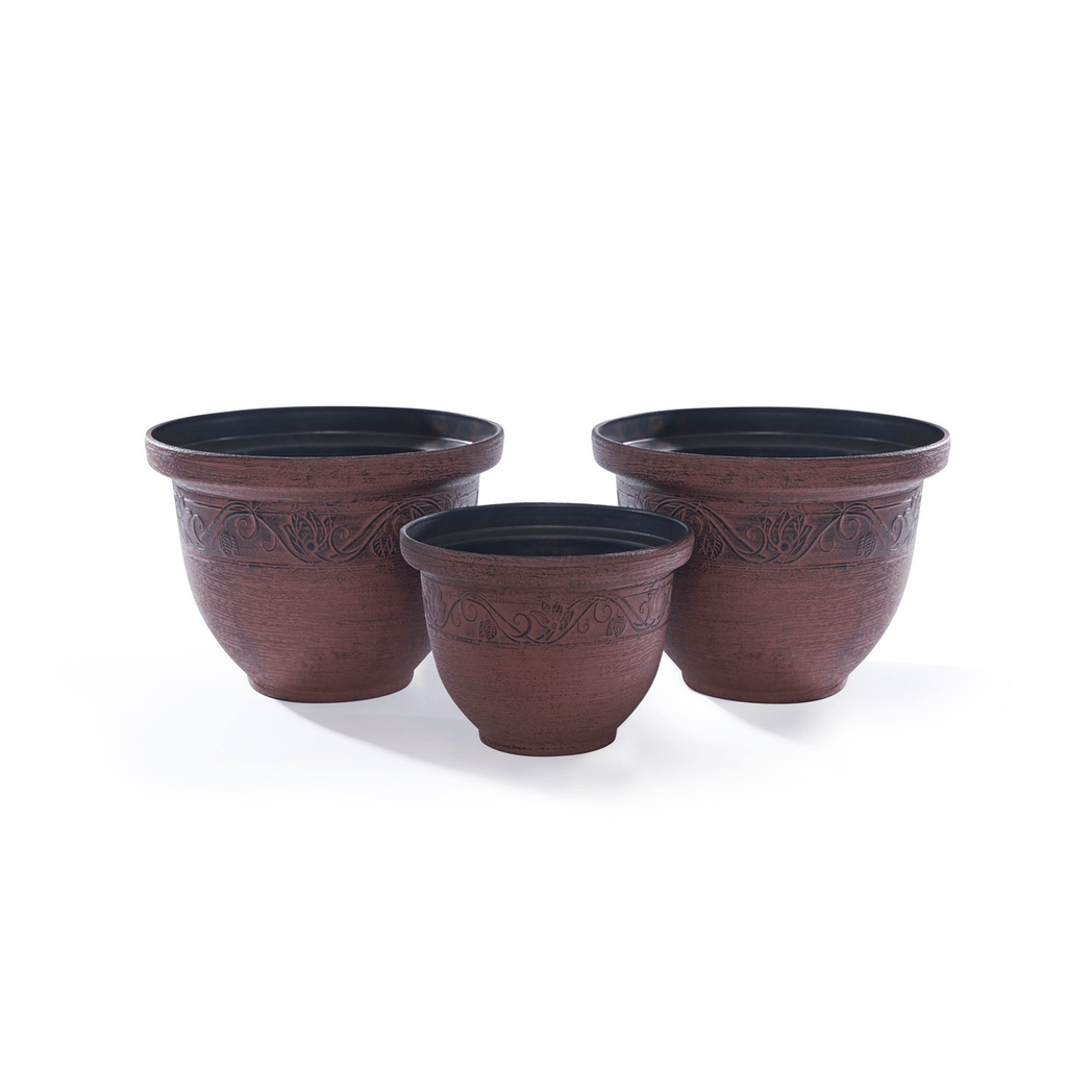 3 Pack Brown Planters - plants - express.com