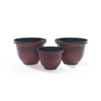 3 Pack Brown Planters - plants - express.com