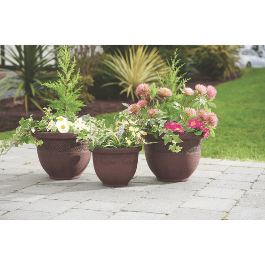3 Pack Brown Planters - plants - express.com