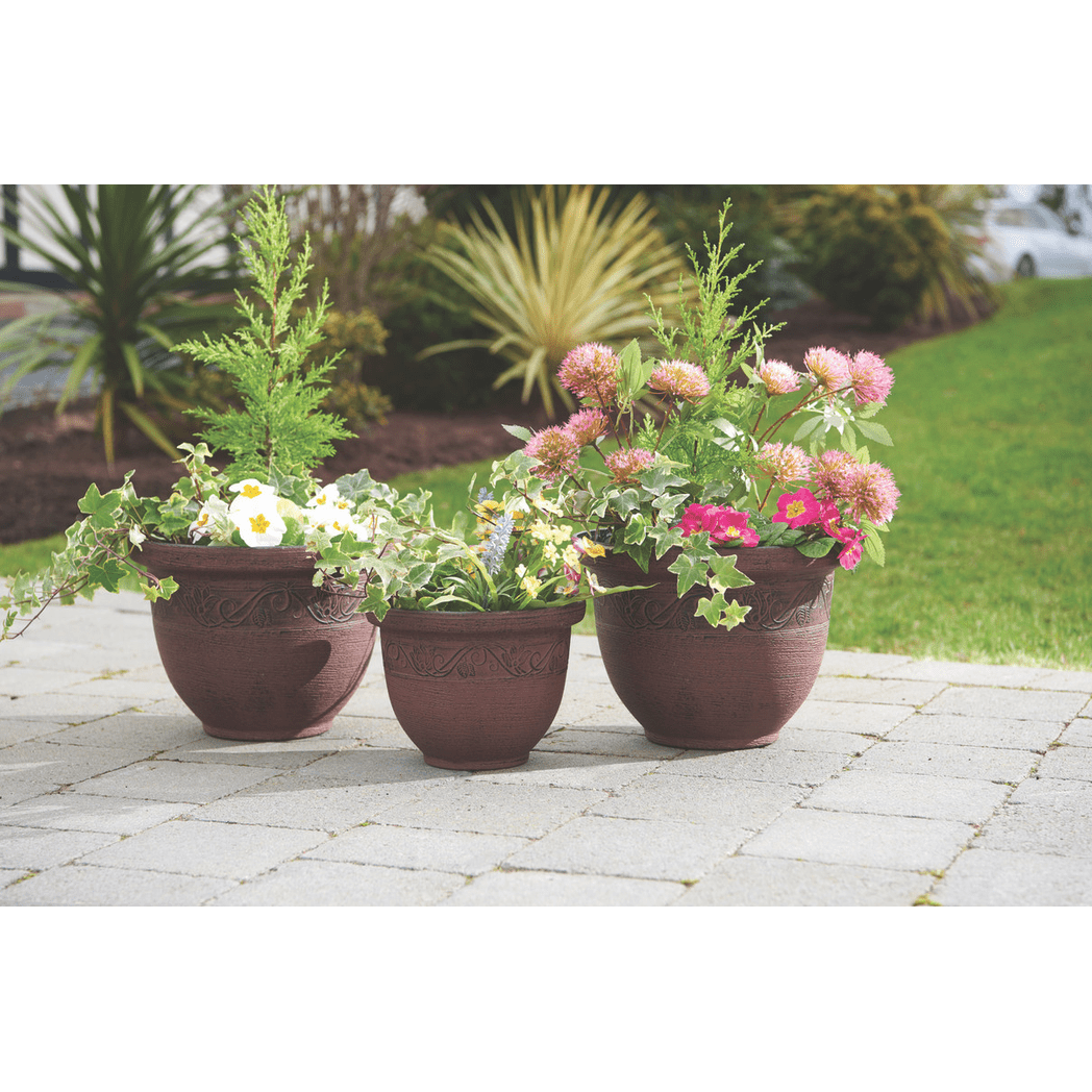 3 Pack Brown Planters - plants - express.com