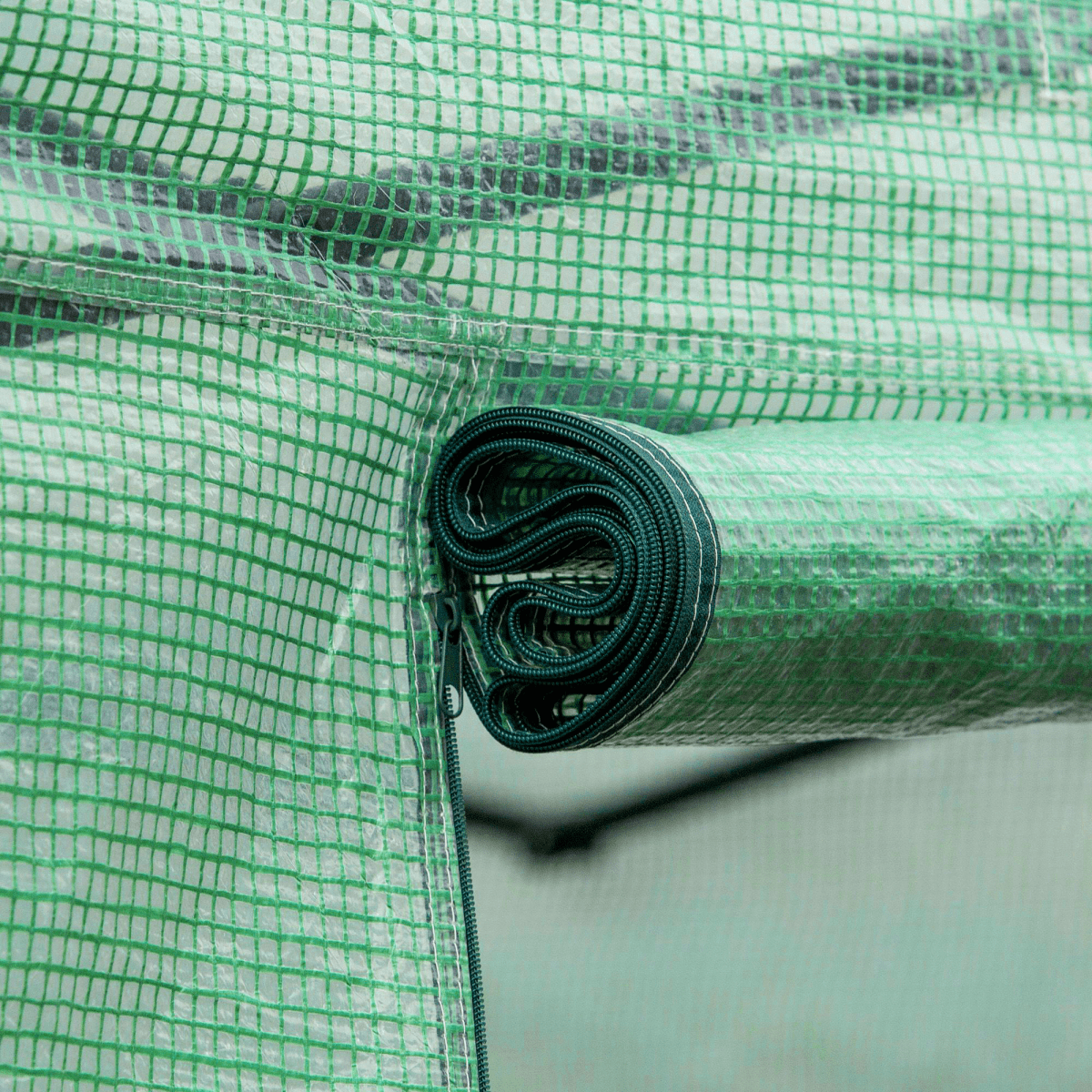 3 x 3 x 2 m Polytunnel Greenhouse Pollytunnel Tent w/ Steel Frame Green - plants - express.com