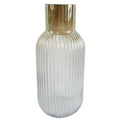 34cm Ridged Ombre Glass Vase - plants - express.com
