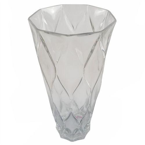 35cm Clear Chunky Ridged Glass Vase - plants - express.com