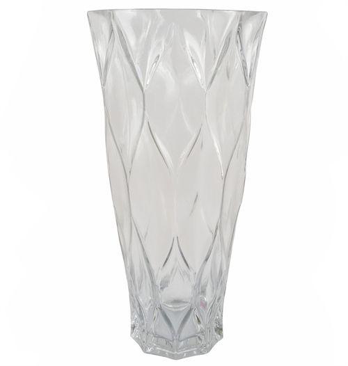 35cm Clear Chunky Ridged Glass Vase - plants - express.com