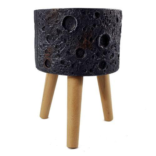 35cm x 24cm Large Lunar Black Planter - plants - express.com