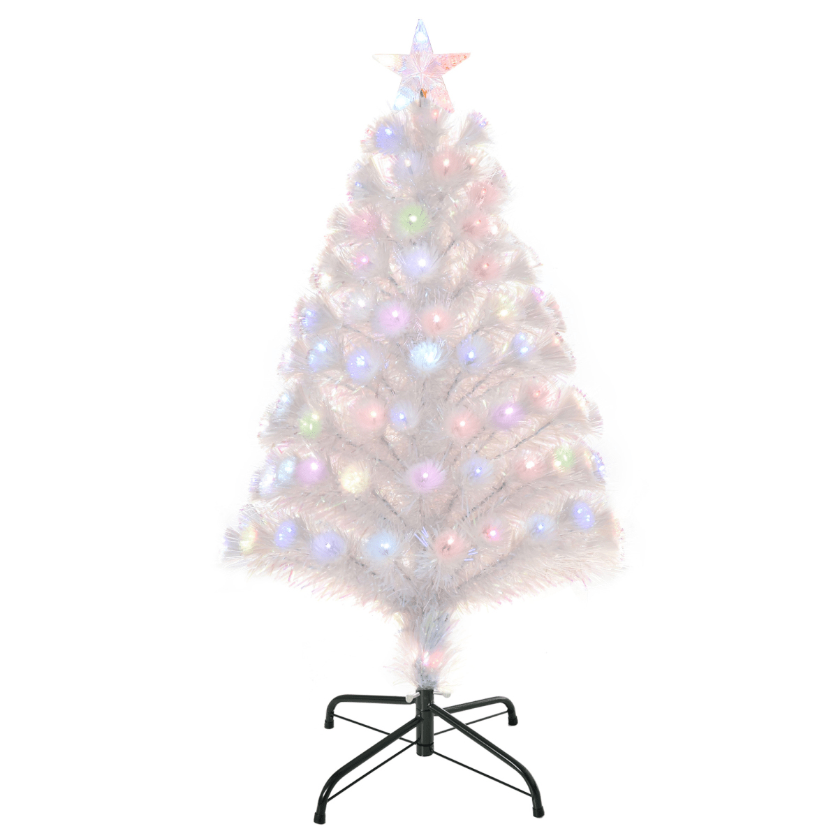 3FT Pre - Lit Artificial Christmas Tree w/ Fibre Optic LED Lights Xmas White - plants - express.com