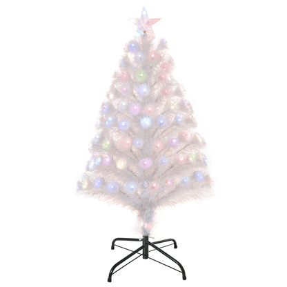 3FT Pre - Lit Artificial Christmas Tree w/ Fibre Optic LED Lights Xmas White - plants - express.com