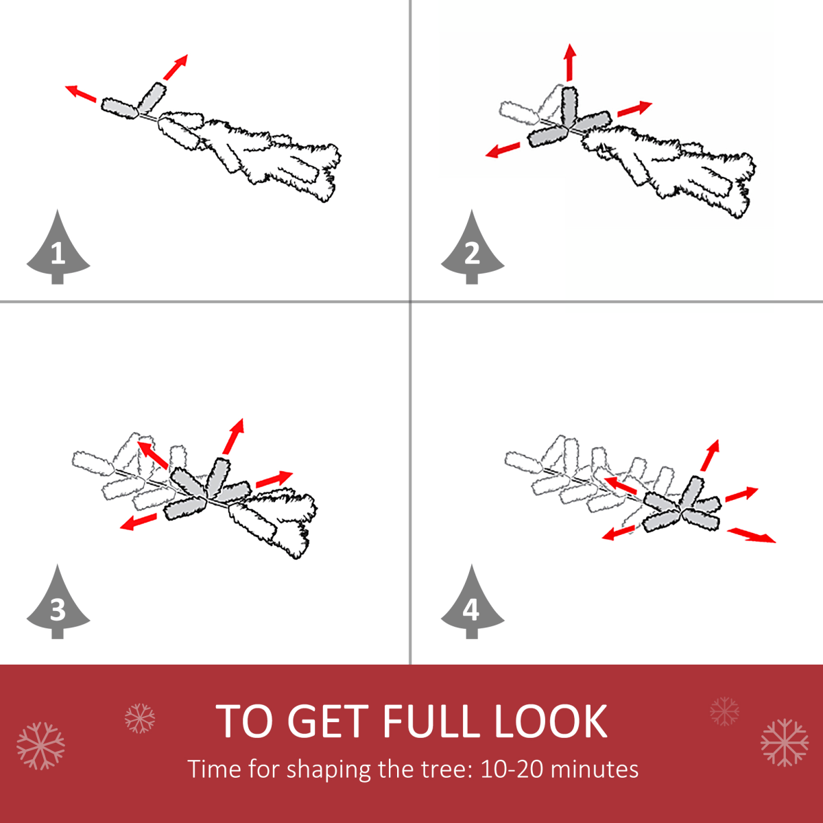 3FT Pre - Lit Artificial Christmas Tree w/ Fibre Optic LED Lights Xmas White - plants - express.com