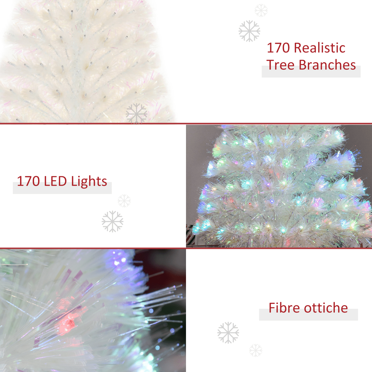 4 Feet Prelit Artificial Christmas Tree with Fiber Optic LED Light White - plants - express.com
