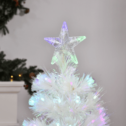 4 Feet Prelit Artificial Christmas Tree with Fiber Optic LED Light White - plants - express.com