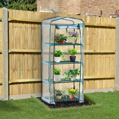 4 - Tier Mini Portable Greenhouse with Metal Frame for Easy Plant Growing - plants - express.com