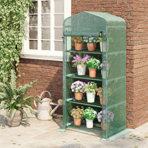 4 - Tier Mini Portable Greenhouse with Metal Frame for Easy Plant Growing - plants - express.com