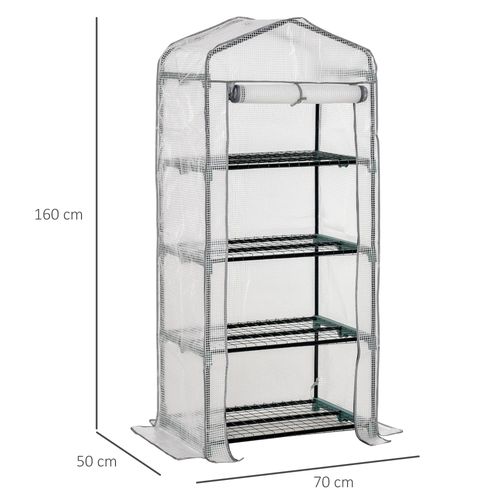 4 - Tier Mini Portable Greenhouse with Metal Frame for Easy Plant Growing - plants - express.com