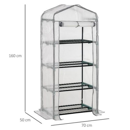 4 - Tier Mini Portable Greenhouse with Metal Frame for Easy Plant Growing - plants - express.com