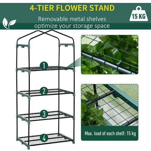 4 - Tier Mini Portable Greenhouse with Metal Frame for Easy Plant Growing - plants - express.com