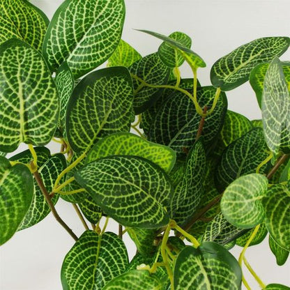 40cm Realistic Variegated Pothos Plant in Stylish Black Pot - Effortless Décor! - plants - express.com