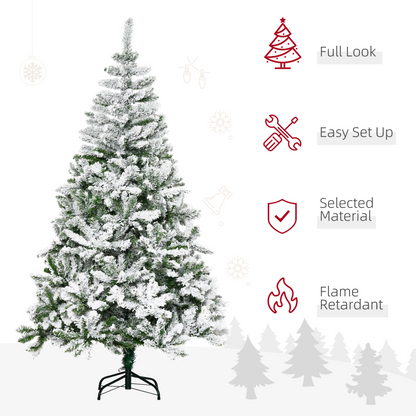 6ft Snow Flocked Artificial Christmas Tree - Winter Wonderland Decor!
