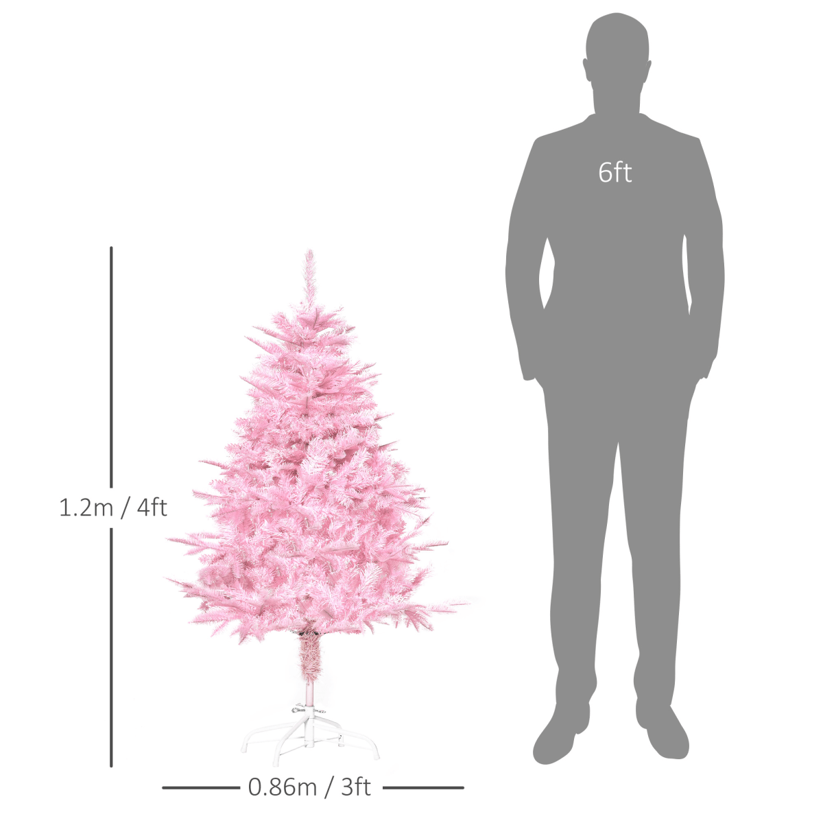 4FT Artificial Christmas Tree Holiday Xmas Automatic Open for Home Party Pink - plants - express.com