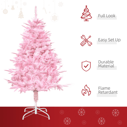 4FT Artificial Christmas Tree Holiday Xmas Automatic Open for Home Party Pink - plants - express.com