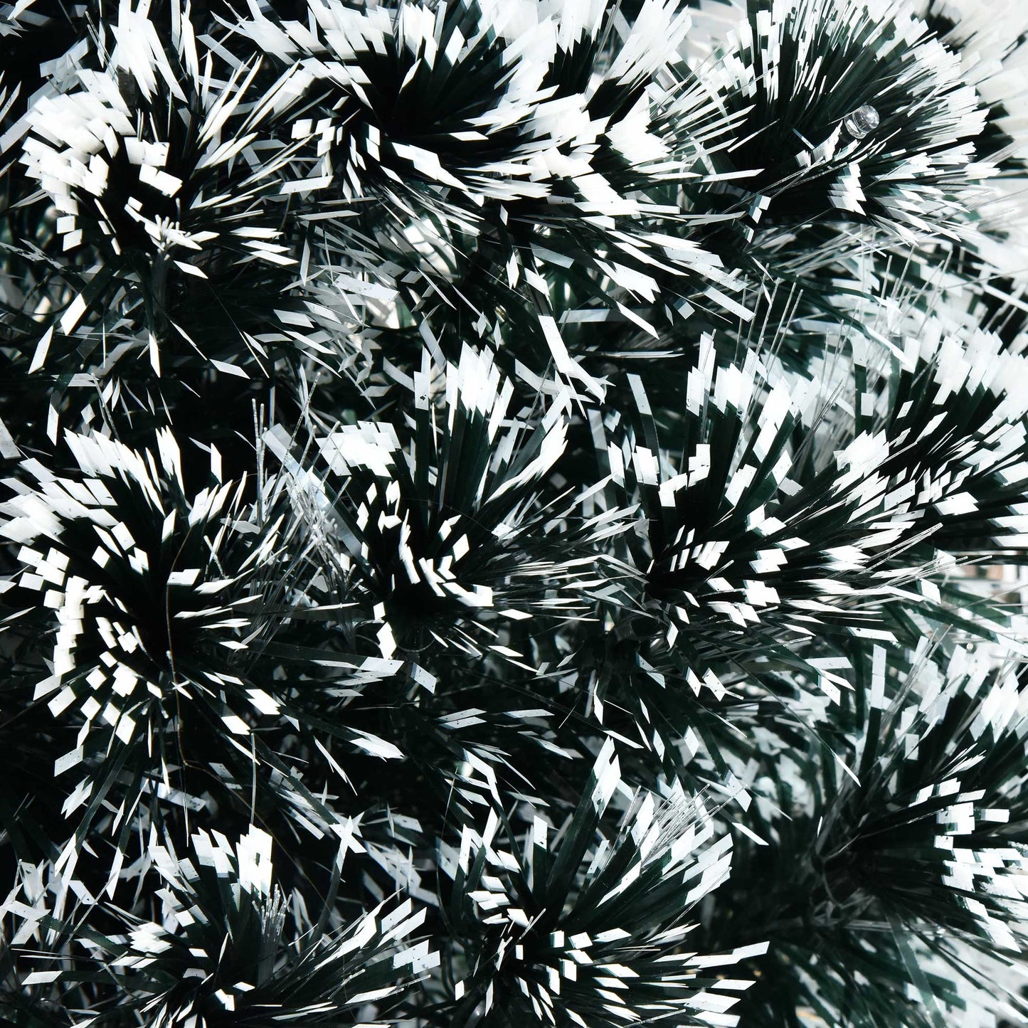 4ft Artificial Prelit Christmas Tree Snow Tree LED Fiber Optics Green White - plants - express.com