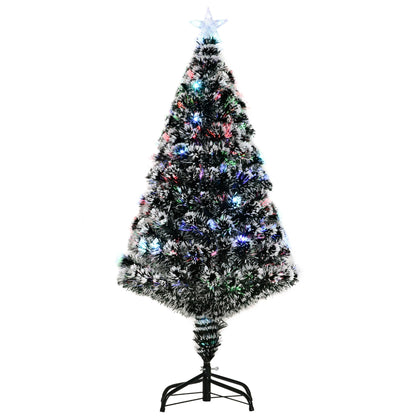4ft Artificial Prelit Christmas Tree Snow Tree LED Fiber Optics Green White - plants - express.com