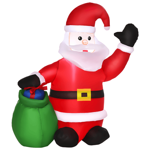4ft LED Santa Inflatable Yard Decoration - Indoor/Outdoor - plants - express.com