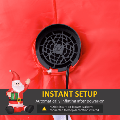4ft LED Santa Sitting Inflatable Holding Gift - Outdoor Christmas Decor - plants - express.com