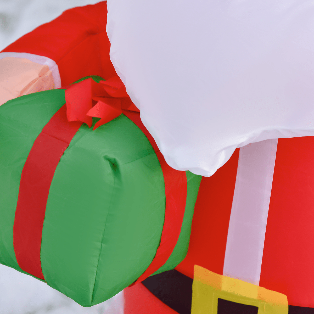 4ft LED Santa Sitting Inflatable Holding Gift - Outdoor Christmas Decor - plants - express.com