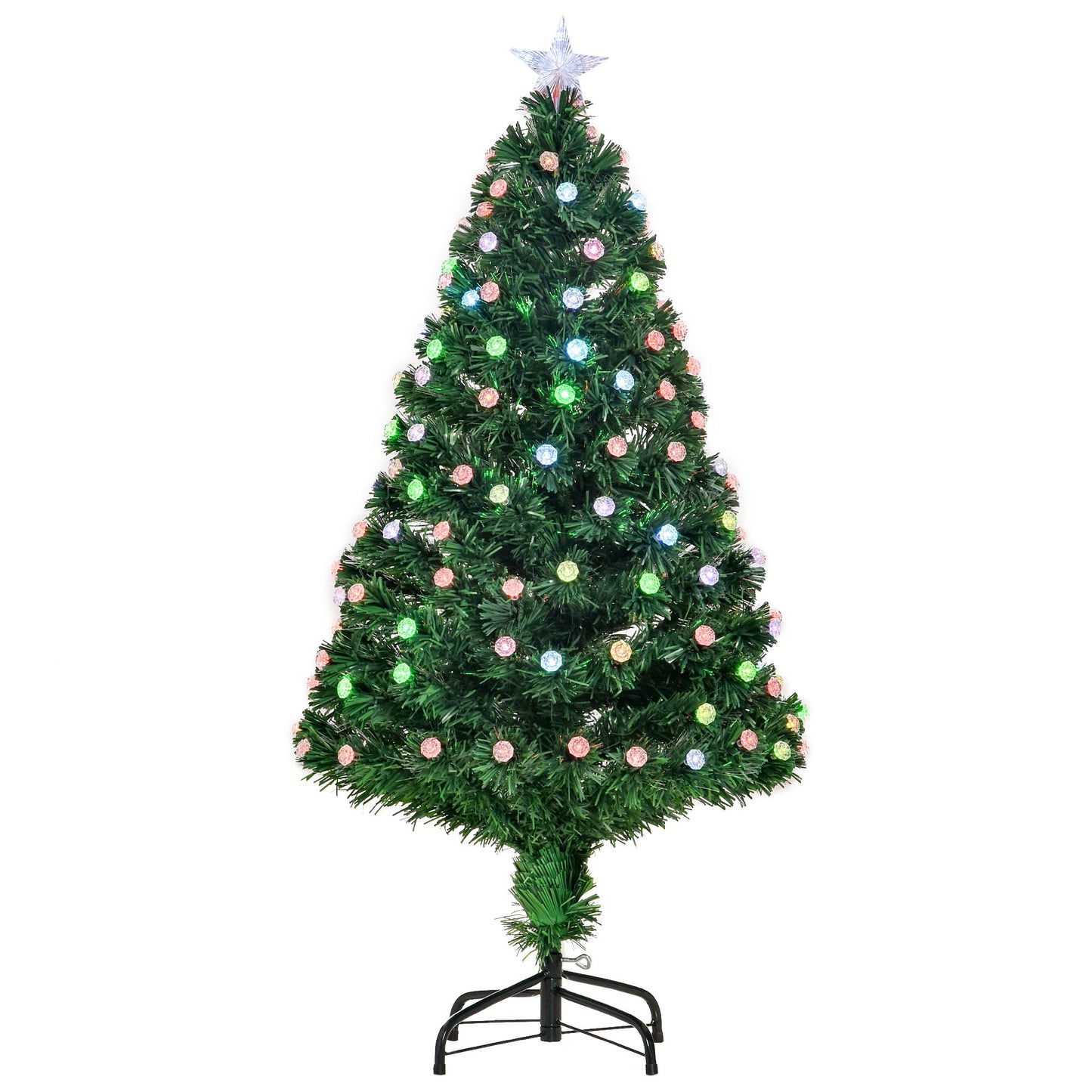 4FT PreLit Artificial Christmas Tree Fibre Optic Deco LED Light Xmas Deco Green - plants - express.com