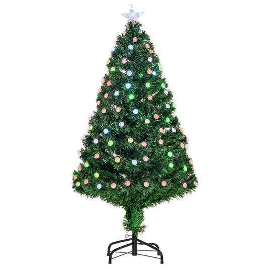 4FT PreLit Artificial Christmas Tree Fibre Optic Deco LED Light Xmas Deco Green - plants - express.com