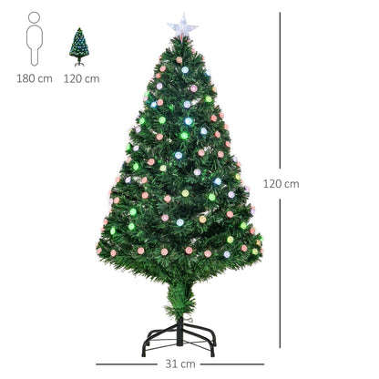 4FT PreLit Artificial Christmas Tree Fibre Optic Deco LED Light Xmas Deco Green - plants - express.com