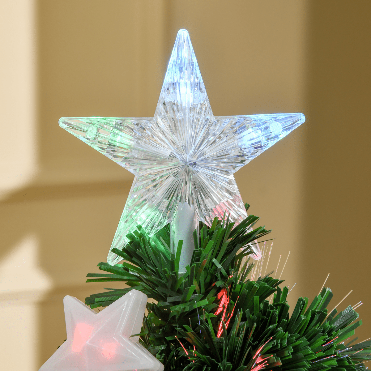 4FT Prelit Artificial Christmas Tree Fibre Star Xmas LED Light Indoor Green - plants - express.com