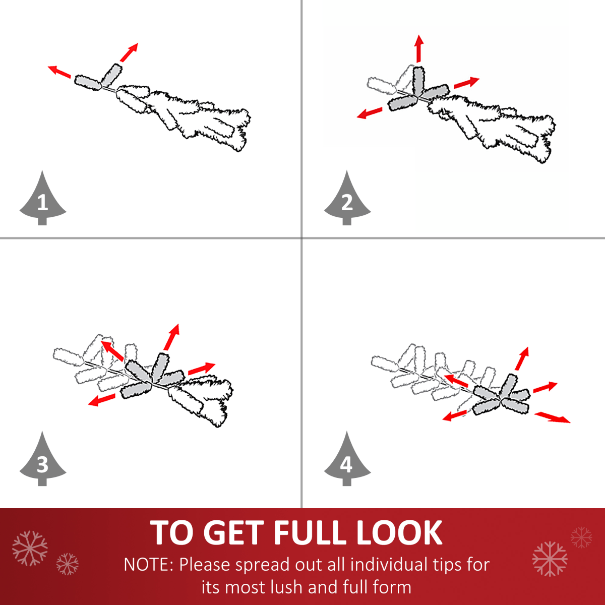 4FT Prelit Artificial Christmas Tree Fibre Star Xmas LED Light Indoor Green - plants - express.com