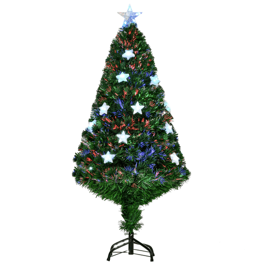 4FT Prelit Artificial Christmas Tree Fibre Star Xmas LED Light Indoor Green - plants - express.com