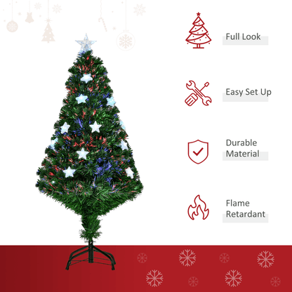 4FT Prelit Artificial Christmas Tree Fibre Star Xmas LED Light Indoor Green - plants - express.com