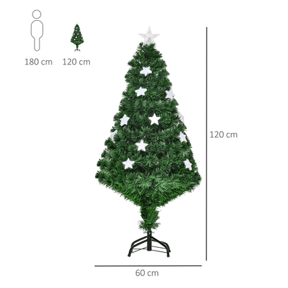 4FT Prelit Artificial Christmas Tree Fibre Star Xmas LED Light Indoor Green - plants - express.com