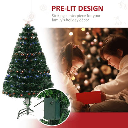 4ft Prelit Artificial Christmas Tree with Multi - Coloured Fiber LED Lights - plants - express.com