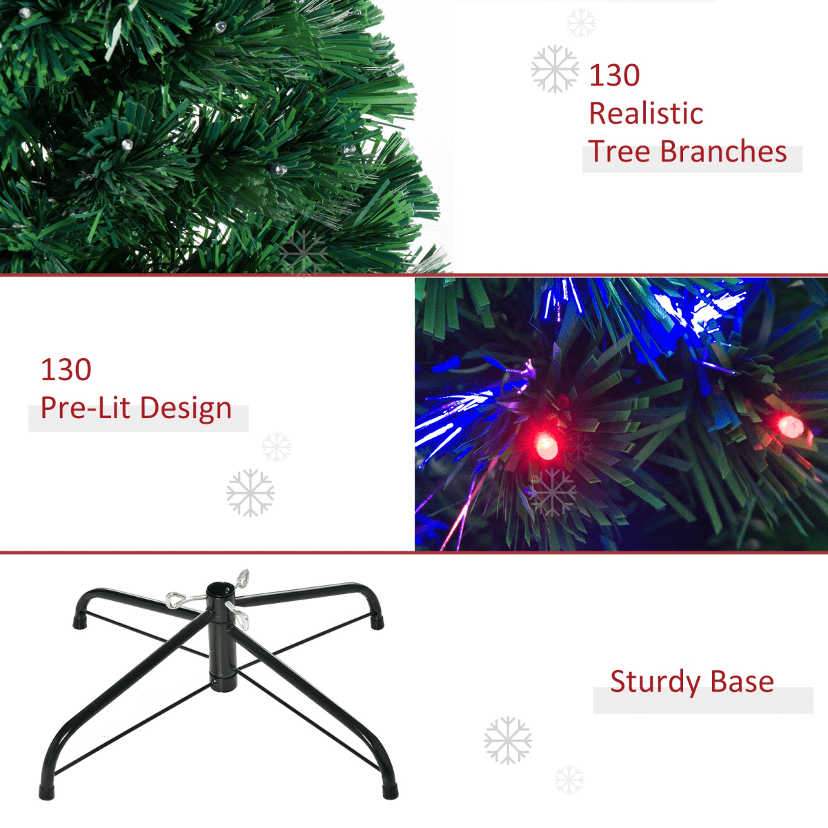 4ft Prelit Artificial Christmas Tree with Multi - Coloured Fiber LED Lights - plants - express.com