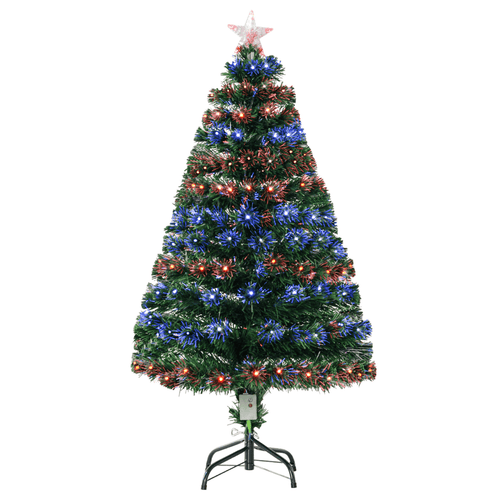4ft Prelit Artificial Christmas Tree with Multi - Coloured Fiber LED Lights - plants - express.com