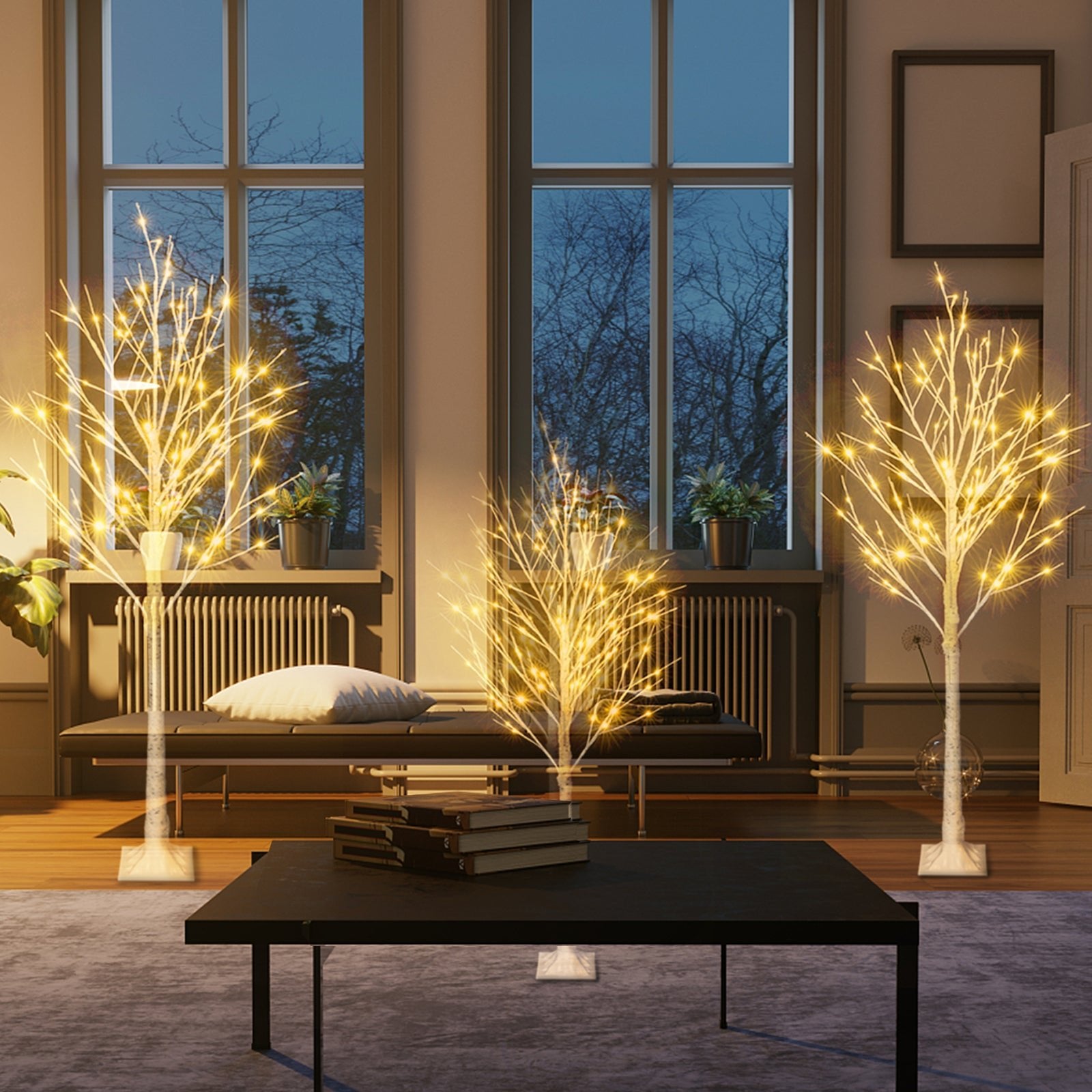 4FT Snowflake Christmas Tree with 48 LED Lamp - plants - express.com
