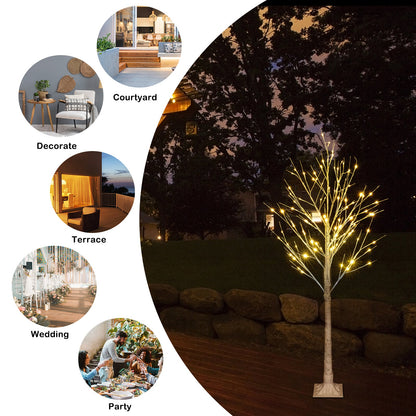 4FT Snowflake Christmas Tree with 48 LED Lamp - plants - express.com