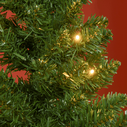 4ft Warm White LED Christmas Tree, Green - 8 Modes & Foldable Base - plants - express.com