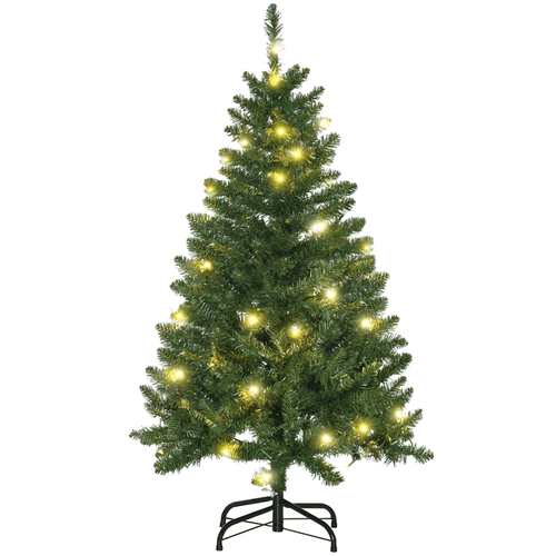 4ft Warm White LED Christmas Tree, Green - 8 Modes & Foldable Base - plants - express.com