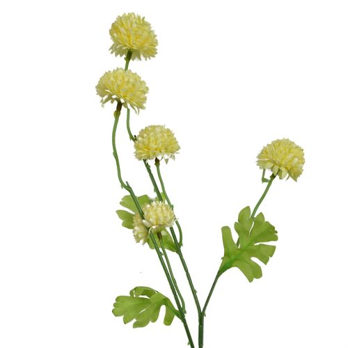 50cm Dahlia Pompom Yellow Artificial Stem - plants - express.com
