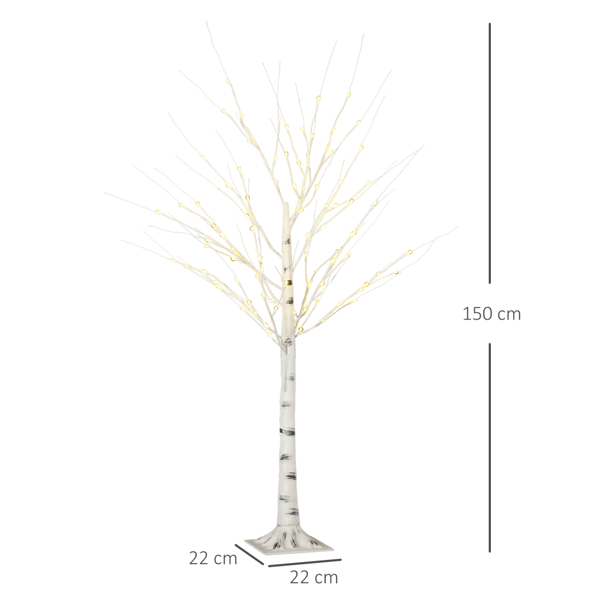 5ft Artificial White Birch Tree Light 96 Warm White Pre - Lit LED Light - plants - express.com