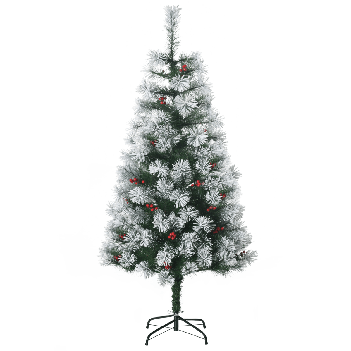 5ft Indoor Christmas Tree Artificial Berry Xmas Deco Metal Stand and 184 Tips - plants - express.com