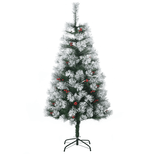 5ft Indoor Christmas Tree Artificial Berry Xmas Deco Metal Stand and 184 Tips - plants - express.com