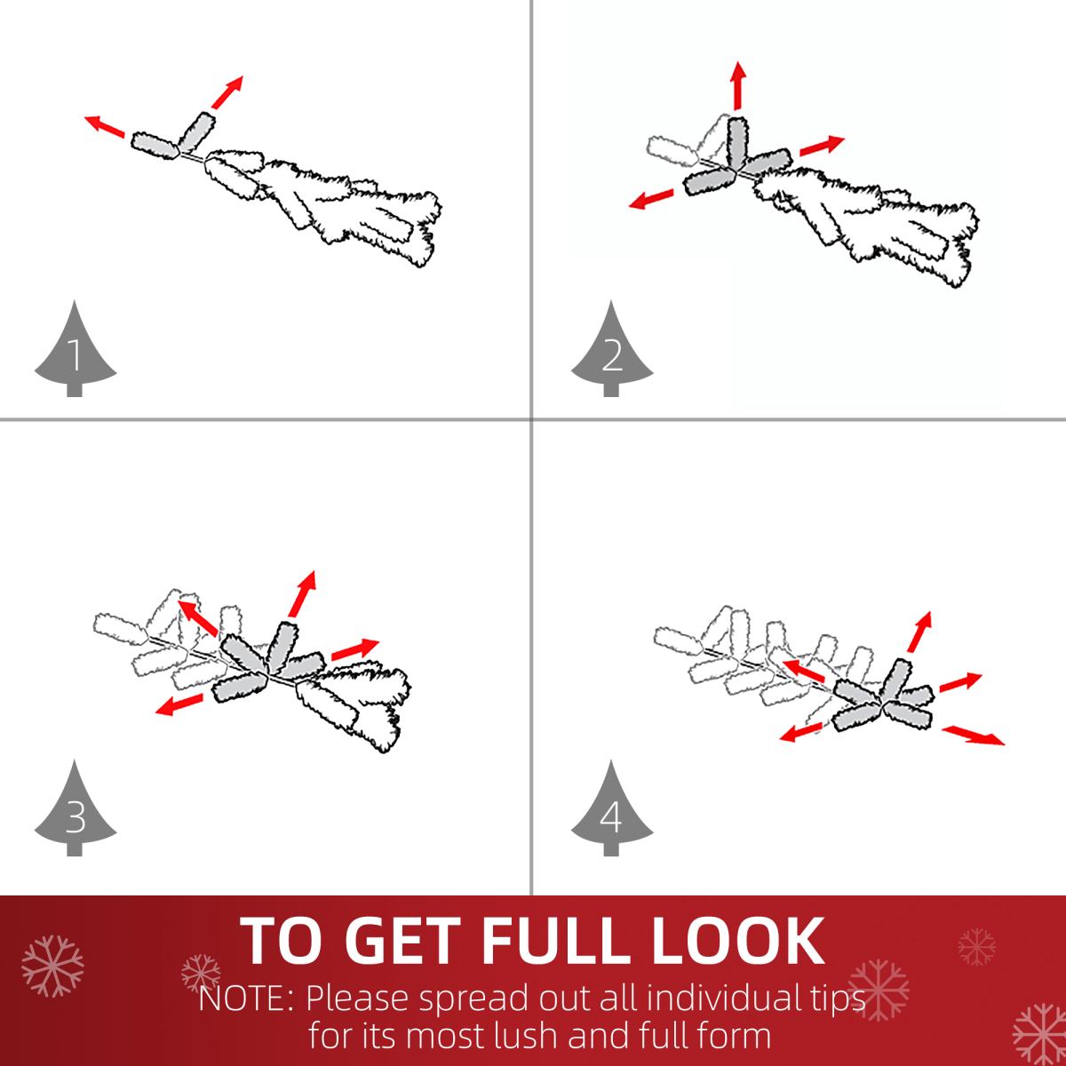 5ft Indoor Christmas Tree Artificial Berry Xmas Deco Metal Stand and 184 Tips - plants - express.com