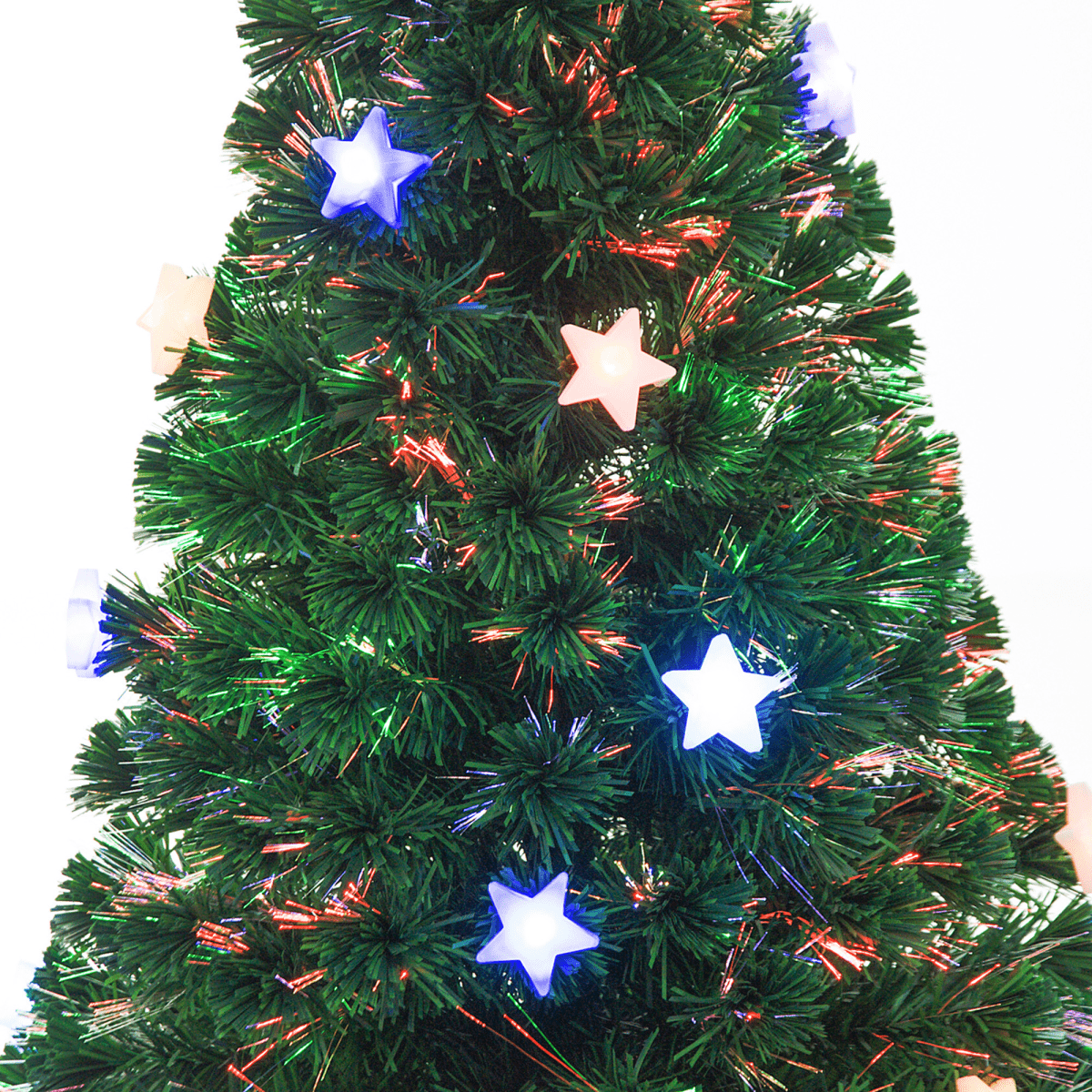 5FT Prelit Artificial Christmas Tree Fibre Optic Star LED Light Xmas Deco Green - plants - express.com